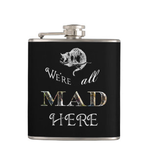 Cheshire Cat Mad Alice Flask