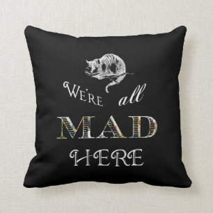 Cheshire Cat Mad Alice Pillow