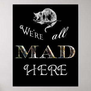 Cheshire Cat Mad Alice Poster ou imprimer