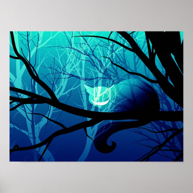 Cheshire Cat Poster - Blue (Front)