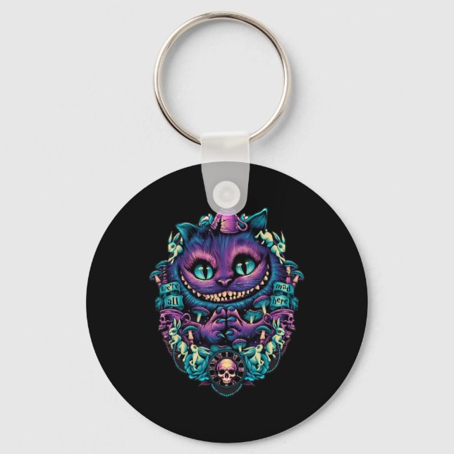 Cheshire Cat Shirt Alice In Wonderland Graphic  Keychain (Front)