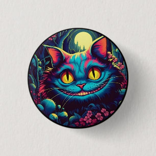 Cheshire Cat Smiling Alice in Wonderland 1 Inch Round Button