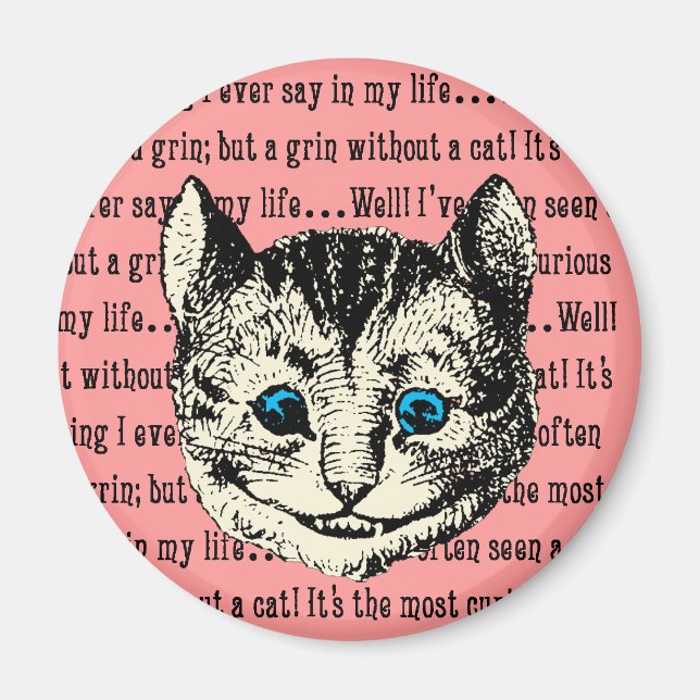 Cheshire Cat - Vintage Alice in Wonderland Magnet (Front)
