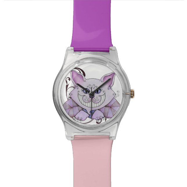 Cheshire Cat Watch Purple (Close Up)