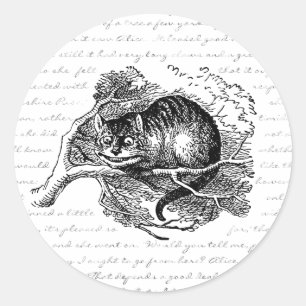 Cheshire Cat - We're all mad here Classic Round Sticker