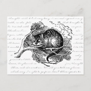 Cheshire Cat - We're all mad here Postcard