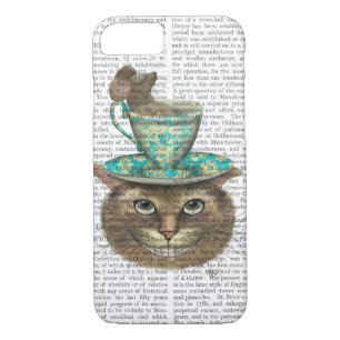 Cheshire Cat with Cup on Head iPhone 8/7 Case