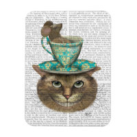 Cheshire Cat with Cup on Head