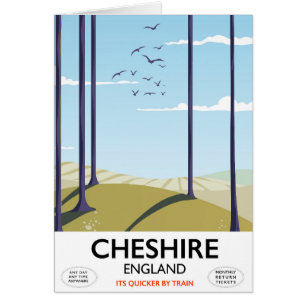 Cheshire, England travel poster