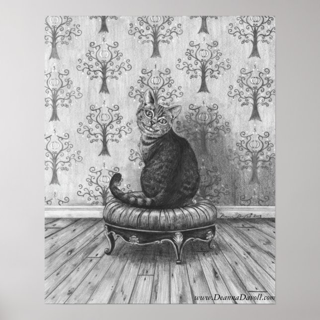 Cheshire Poster Chat Cheshire Cat Art Wonderland (Devant)