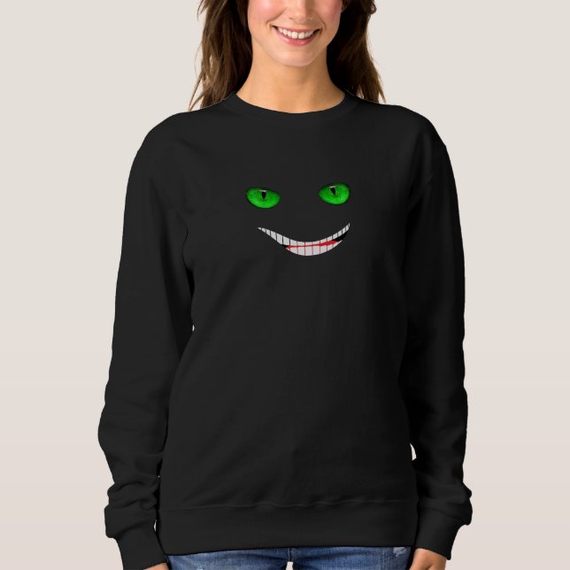 Cheshire Smile Green Sweatshirt (Front)