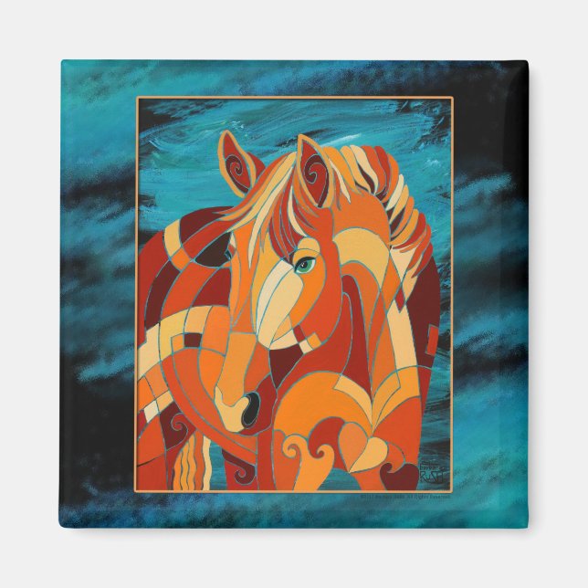 Chesnut Horse Magnet (Front)