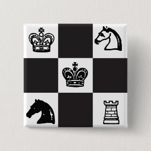 Chess 2 Inch Square Button