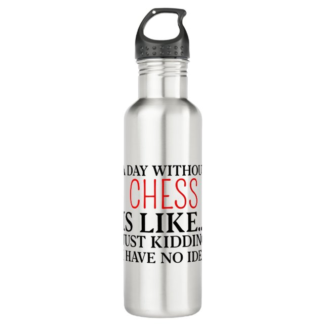 chess 710 ml water bottle (Front)