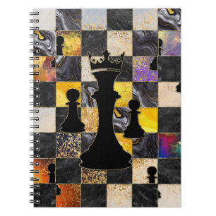 Chess Abstract Art - Mixed Textures Notebook
