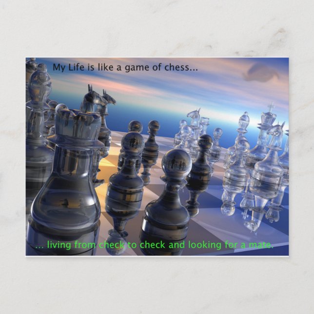 Chess and Life Postcard (Front)