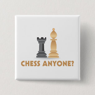 Chess Anyone Chess Pieces 2 Inch Square Button