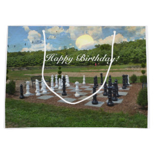 Chess Anyone Happy Birthday! Large Gift Bag