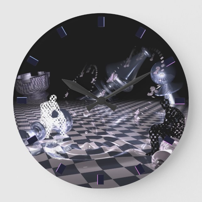 Chess Art Acrylic Wall Clock (Front)
