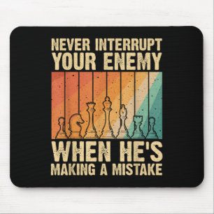 Chess Art For Men Women Boys Chess Lover Chess Pla Mouse Pad