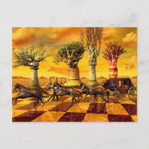Chess Art Postcard