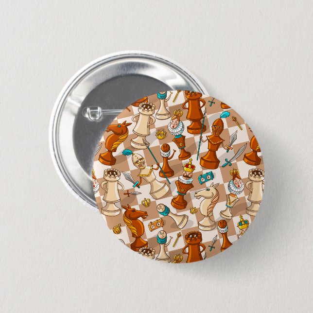 Chess battle 2 inch round button (Front & Back)
