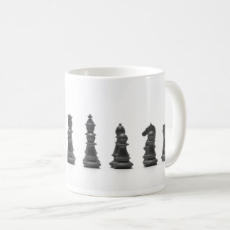Chess black pieces coffee mug