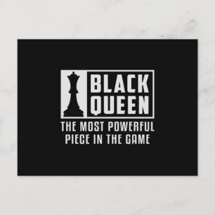 Chess Black Queen Chess Board Checkmate Board Gift Postcard