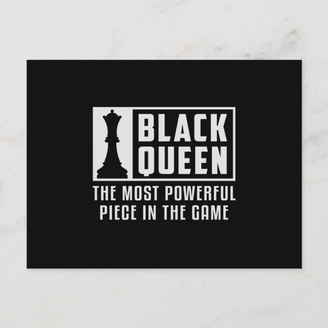 Chess Black Queen Chess Board Checkmate Board Gift Postcard (Front)