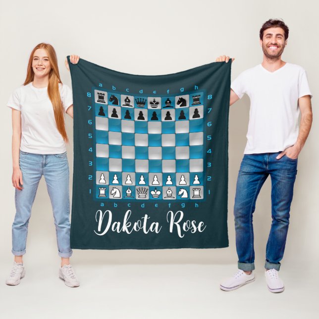 Chess Blanket - Chess Throw Blanket - Chess Fleece (In Situ)