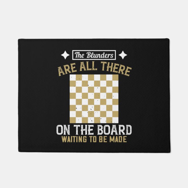 Chess - Blunders are waiting to be made Doormat (Front)