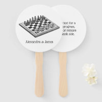Chess Board and Chess Pieces Vintage Art