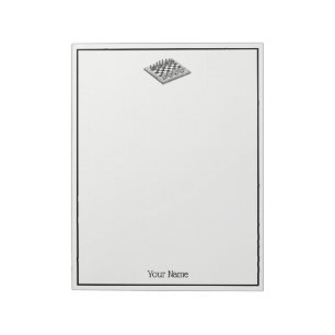 Chess Board and Chess Pieces Vintage Art Notepad