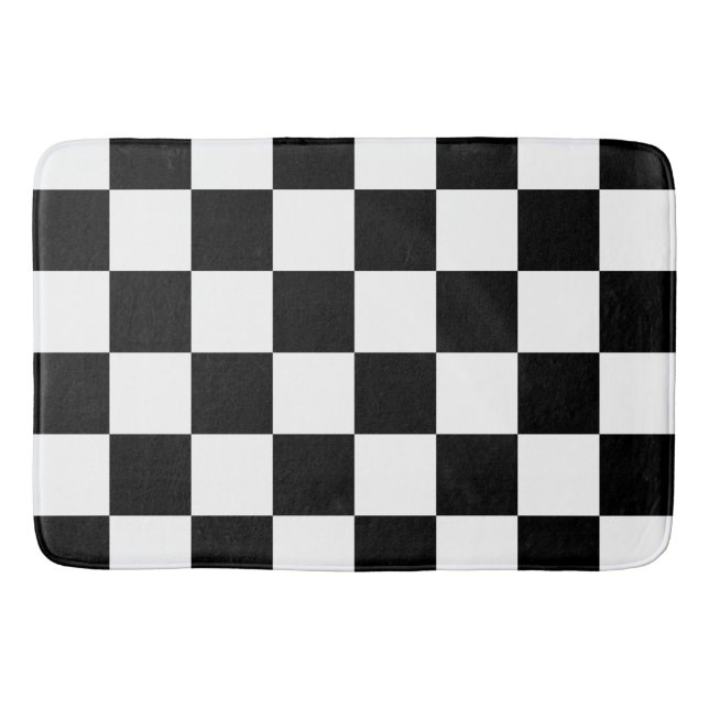 chess board bath mat (Front)