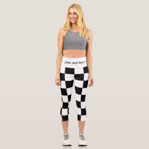 chess board capri leggings