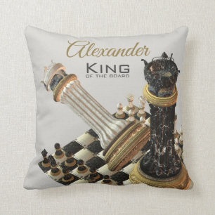 Chess Board Chess Champion Throw Pillow