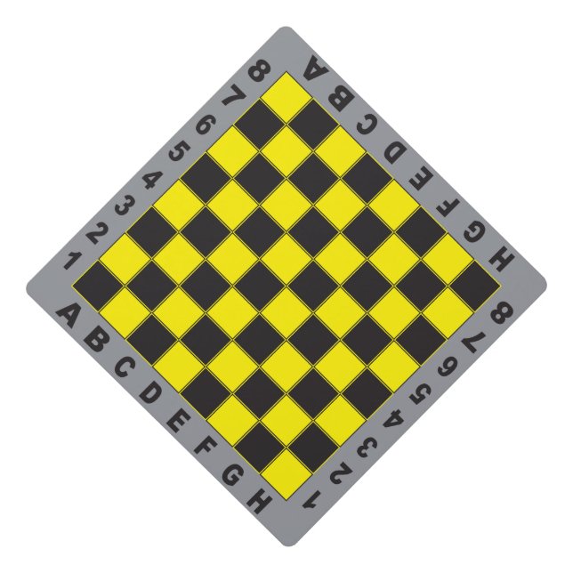 chess board competition graduation cap topper (Front)