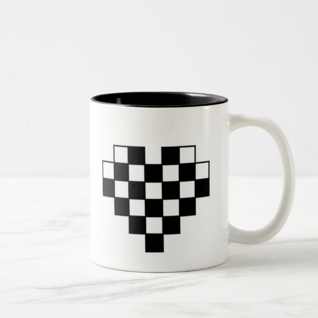 Chess Board Heart Mug (Right)