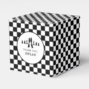 Chess Board & Pieces Game Night Any Age Birthday Favor Box