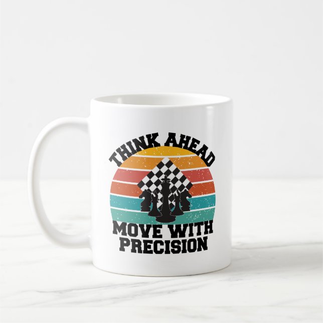 Chess Board Pieces Strategy Precision Mind Game Coffee Mug (Left)