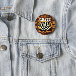 CHESS BOARD STYLE 2 INCH ROUND BUTTON