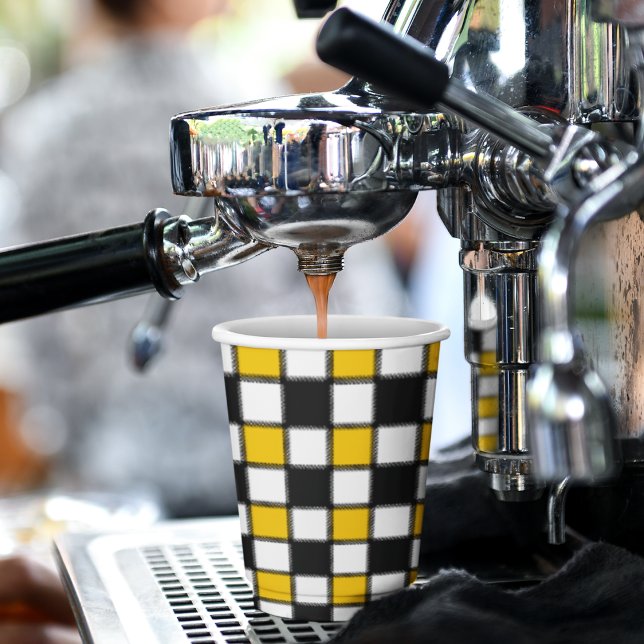Chess Board Style  Paper Cups (checks chess stripes kids,adult party stationery, birthday party use and throw paper cups)