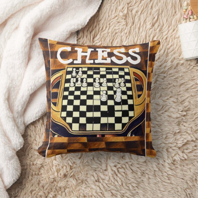  CHESS BOARD STYLE THROW PILLOW (Blanket)