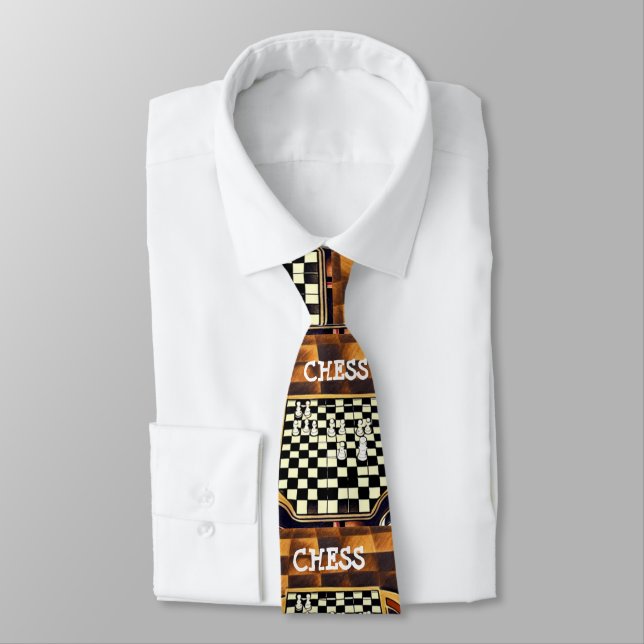  CHESS BOARD STYLE TIE (Tied)