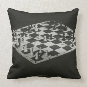 Chess Board Throw Pillow