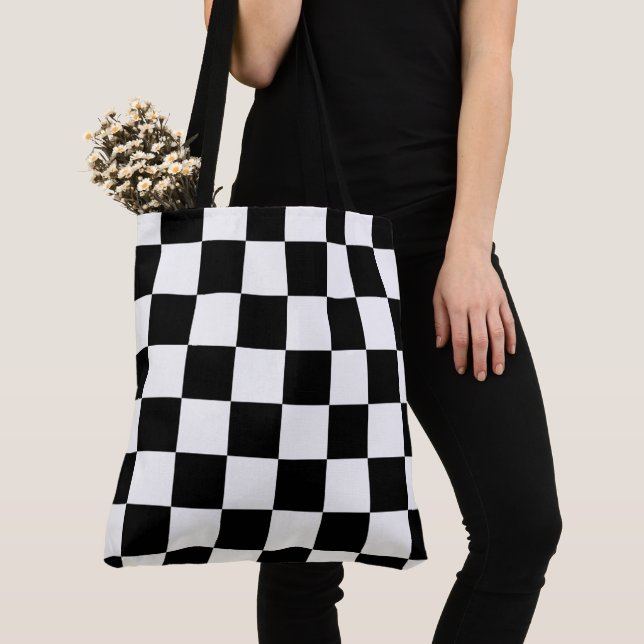 chess board tote bags for shopping (Close Up)