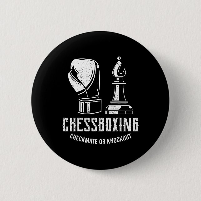Chess Boxing I Chess Player Boxer  2 Inch Round Button (Front)