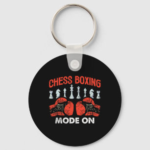 Chess Boxing Mode On Chess Pieces Gloves Keychain