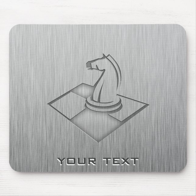 Chess; Brushed Metal-look Mouse Pad (Front)