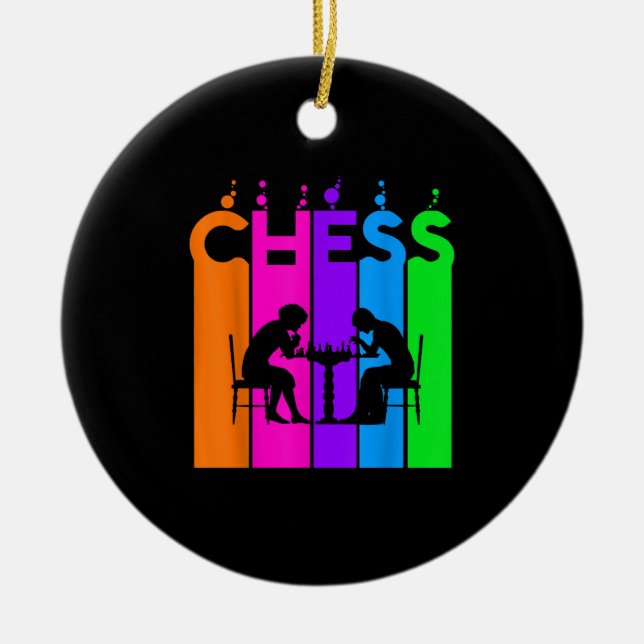 Chess Bubble Hobby And Sport Gift Idea Ceramic Ornament (Front)